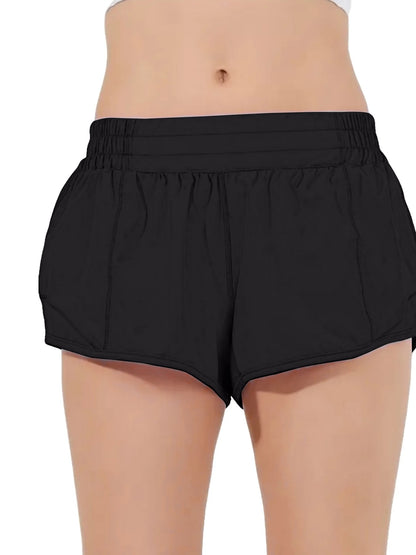 Short de Running Femme Taille Haute – Séchage Rapide avec Poches Zippées