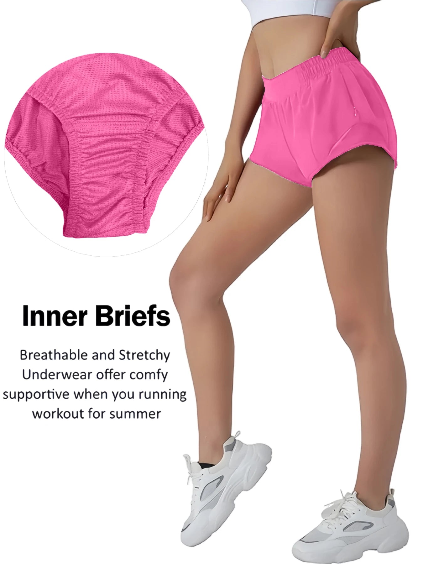 Short de Running Femme Taille Haute – Séchage Rapide avec Poches Zippées