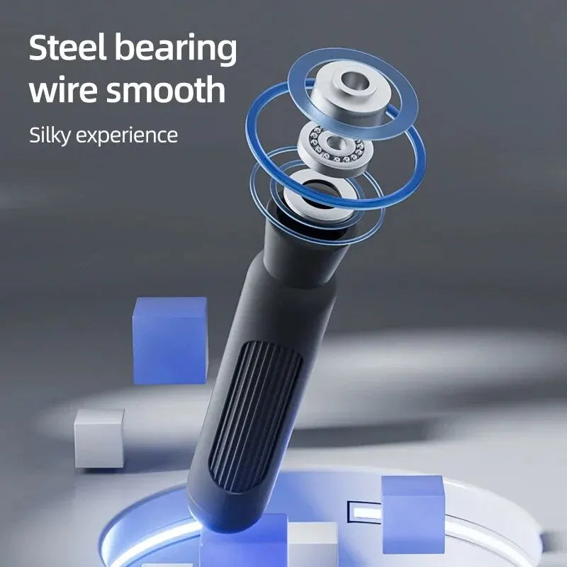 Corde à sauter, cordes en acier à longueur réglable avec roulements à billes, adaptées aux hommes et aux femmes, corde à sauter d'exercice pour la perte de poids